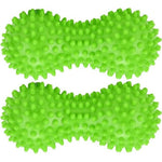 Therapist's Choice set of two green spiky massage peanut balls front view