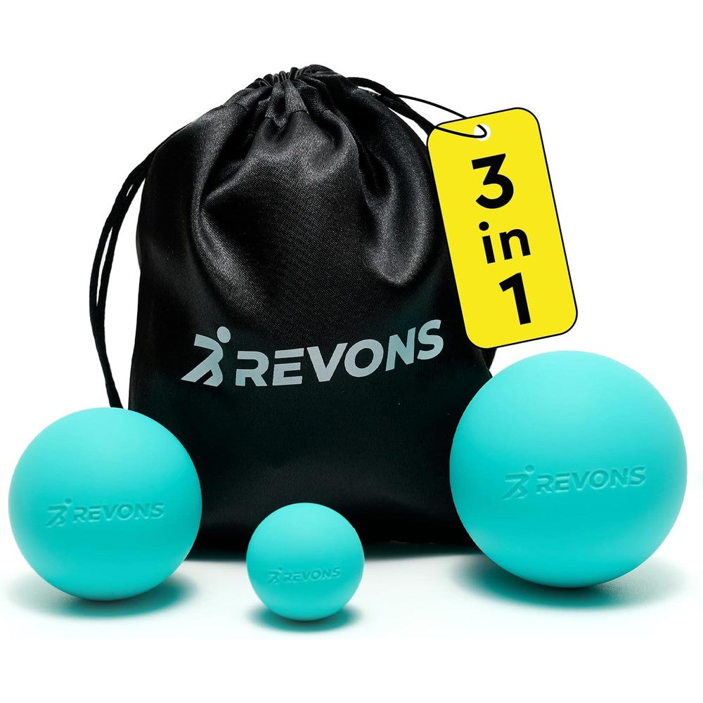 Revons 3 in 1 massage ball set turquoise front view
