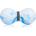 FITZELAR Double Lacrosse Massage Ball front view showing the unique macaron colored peanut design for back muscle relief