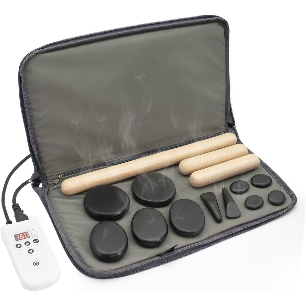 Goodtar massage stones set with electric warmer kit front view