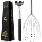 USAGA 28 fingers 3rd generation head massager front view showing the dual tier wire prong design