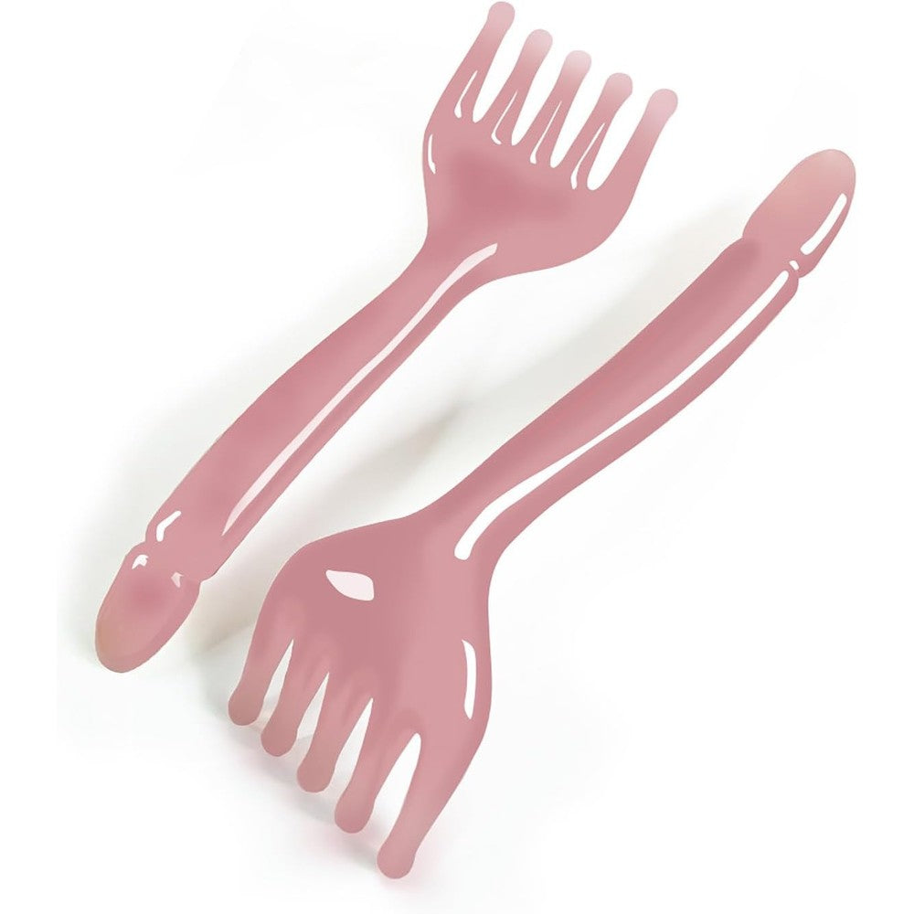 GSHOW Scalp Massager Handheld Comb front view showing the five claw pink resin design for manual head relaxation