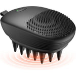 EKZ Sonic Vibrating Scalp Massager Shampoo Brush front view showing soft silicone bristles for deep scalp cleansing