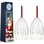 ZFFIO 20 finger scalp massager front view showing flexible metal prongs and rounded tips.
