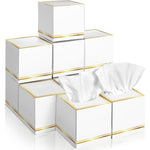 Fourluoo 12 pack facial tissue cube boxes front view soft 3-ply paper