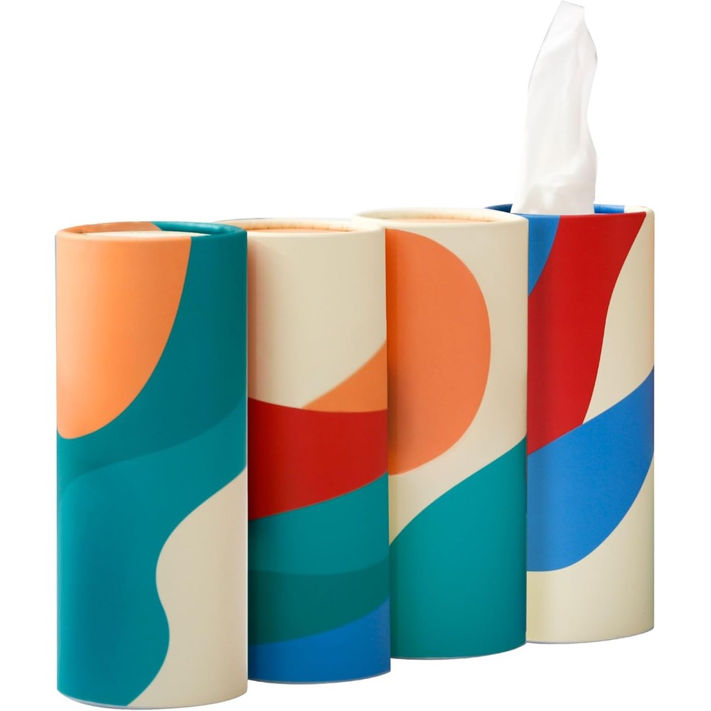 Winoo Design small car tissues holder cylinder pack of four front view