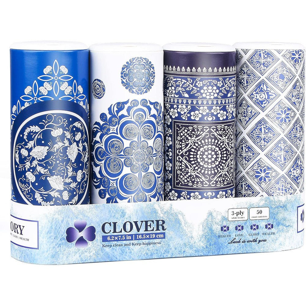 CLOVER car cup holder facial tissues four pack front view