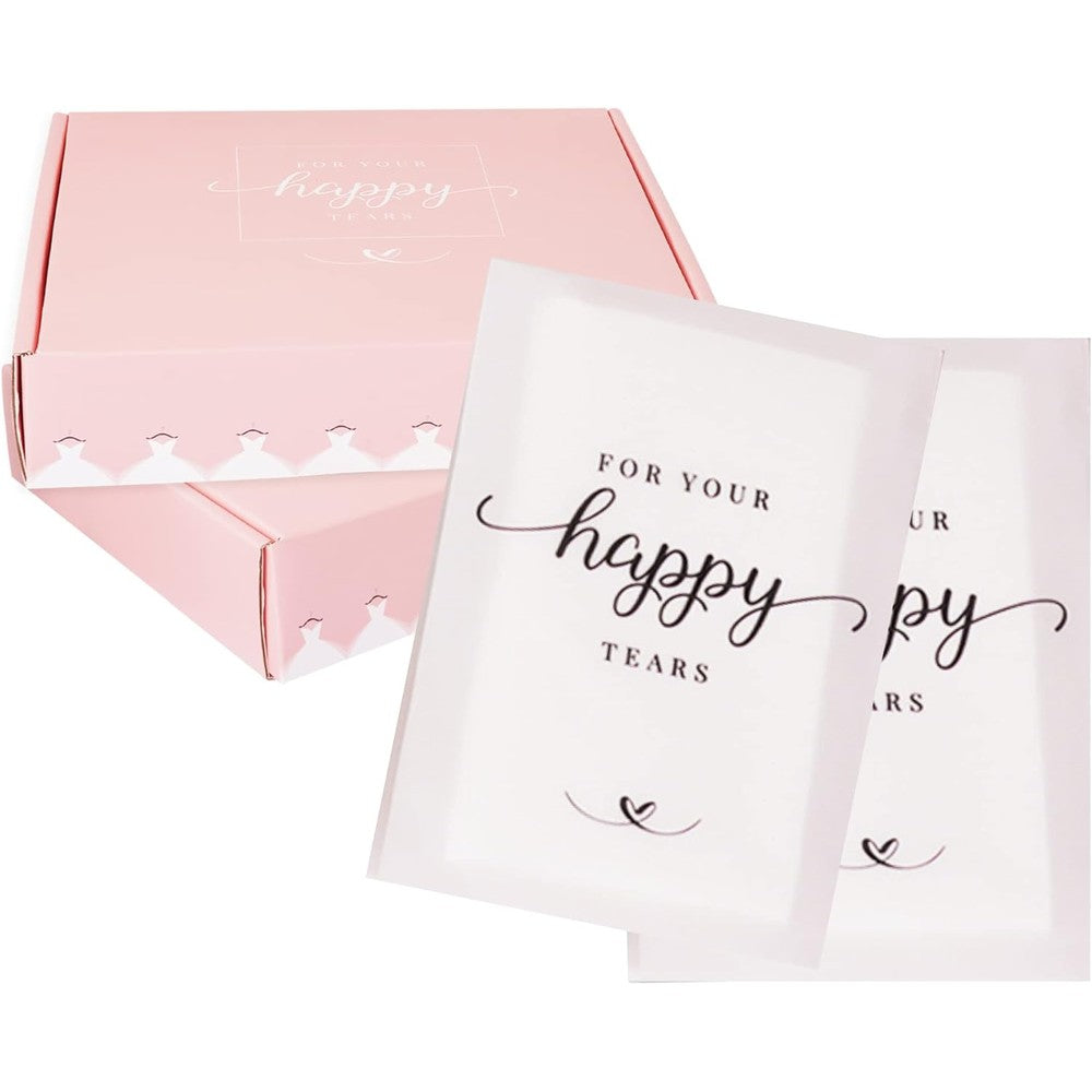 PureRejuva wedding tissues packs for guests front view of premium frosted paper packets.