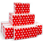 FYSUIMU 50 Bulk Valentine's Day Tissue Packs front view showing red wrapper with white hearts.