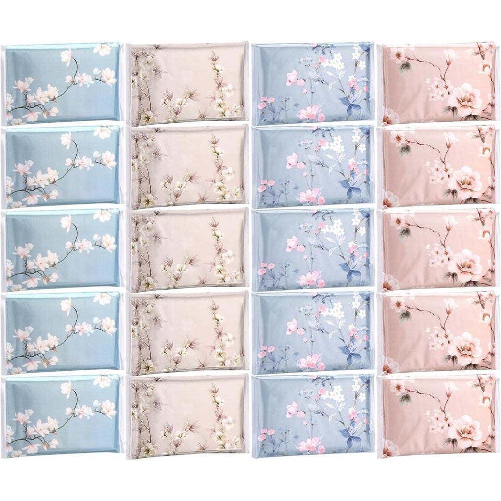 Tinlade travel size pocket facial tissue 24 pack front view showing floral theme packaging.