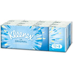 Kleenex The Original pocket tissues twelve packs front view of travel packaging.