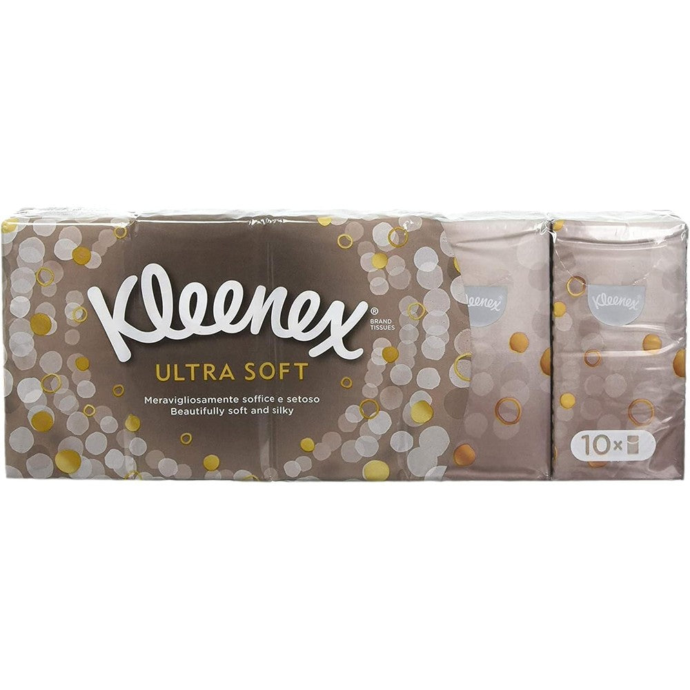 Kleenex Ultra Soft Facial Tissue Pocket Pack of 10 front view