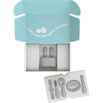 ezpz Kit 1 Prepare for Starting Solids Pewter front view pre-feeding tools