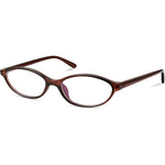 YMRFW Oval Blue Light Blocking Glasses front view showcasing the retro 90s brown tortoiseshell frame design.