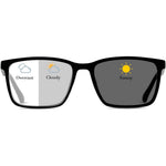 ANDWOOD blue light blocking glasses front view showing the large black frame computer eyewear.