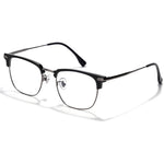 ZanyLen blue blocker glasses for men front view vintage browline gaming eyewear