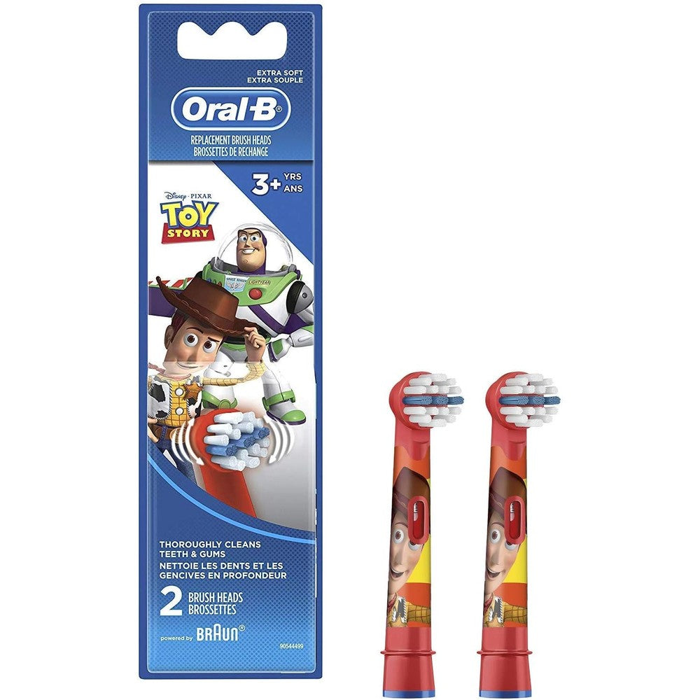 Oral-B Kids Extra Soft Replacement Brush Heads Toy Story front view genuine dental care