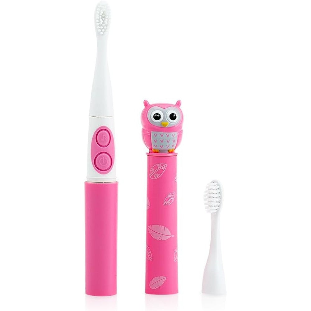 Nuby Electric Toothbrush Owl front view musical baby brush