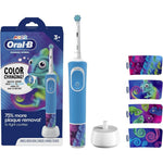 Oral-B Kids Electric Rechargeable Toothbrush blue handle front view for plaque removal