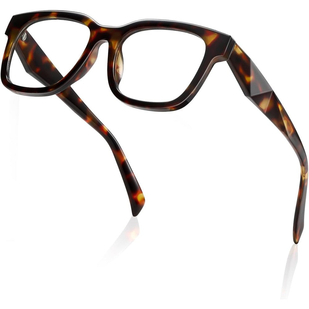 Kimorn blue light blocking glasses front view showing the stylish black square frame design.