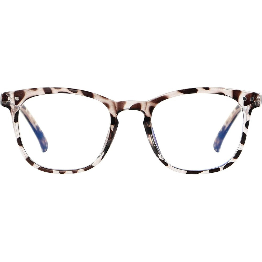 ANDWOOD Blue Light Blocking Glasses front view of clear computer eyewear frame.
