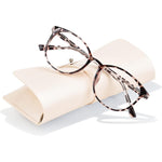 FONHCOO blue light blocking glasses front view showing round tortoise frame