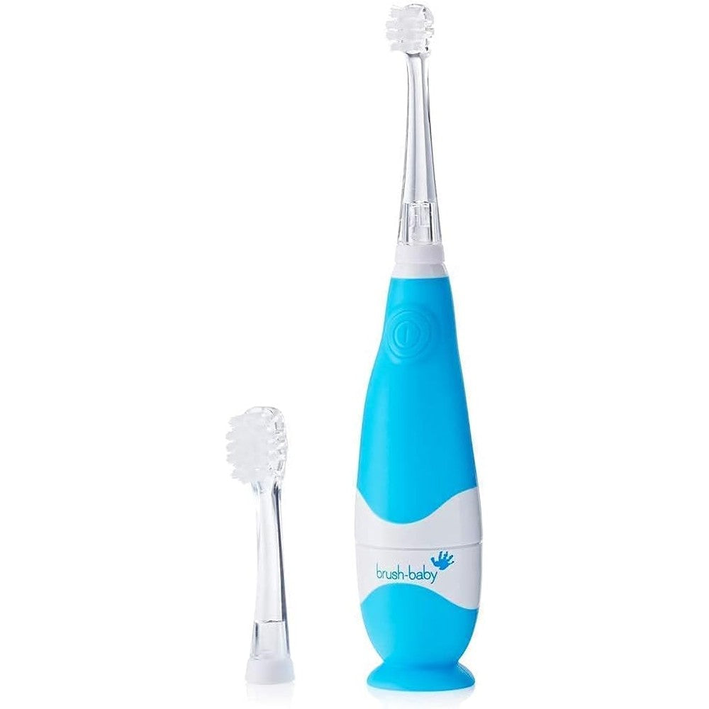 Brush-Baby BabySonic Blue Electric Toothbrush front view for infant oral care
