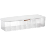 Aitime cosmetic contact lens storage organizer white front view