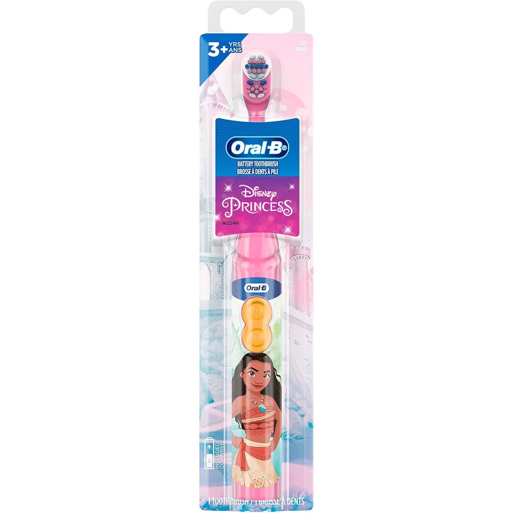 Oral-B Disney Princess Kids Battery Toothbrush front view featuring Moana