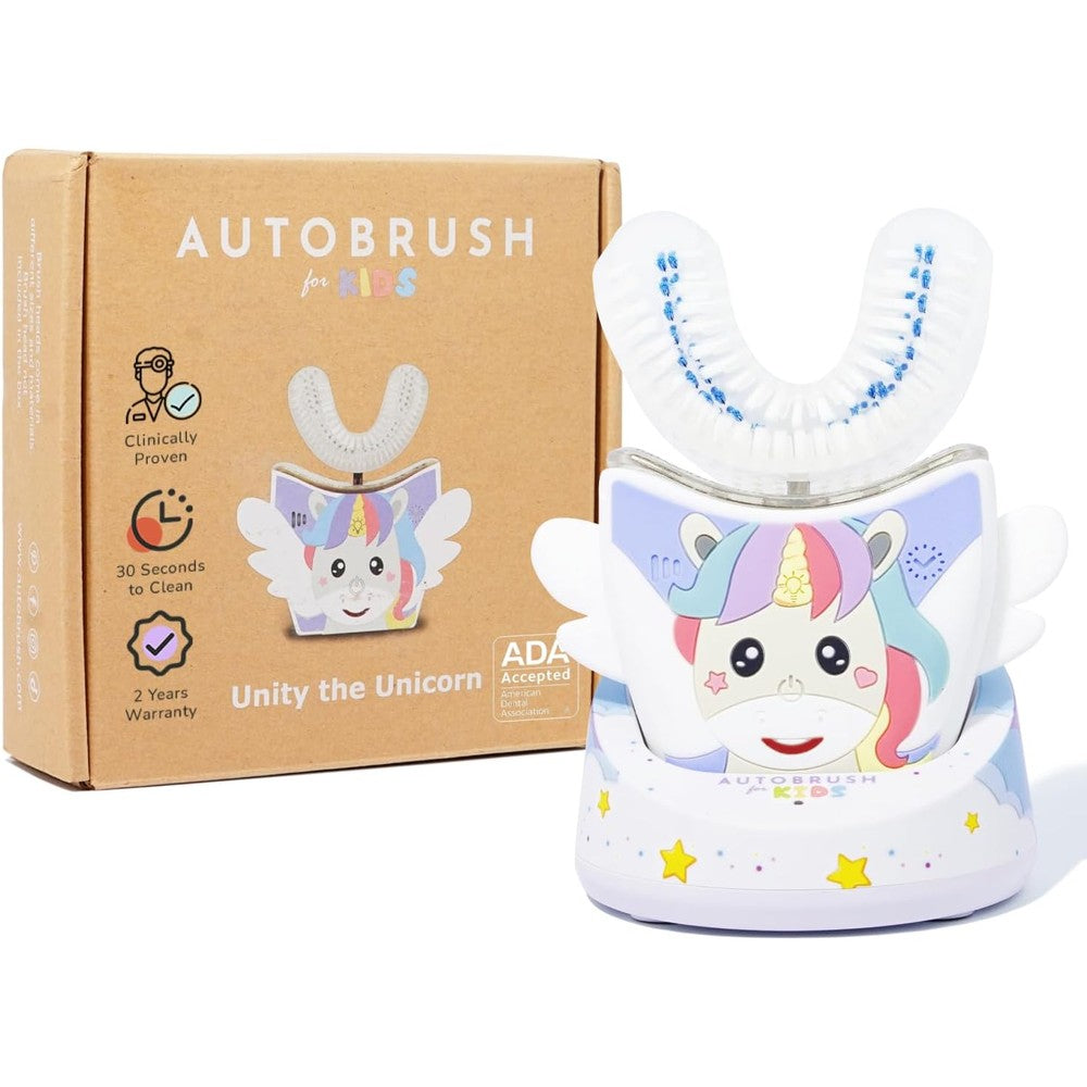 Autobrush Kids Electric Toothbrush Unicorn front view for daily oral care.