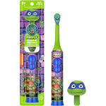 Firefly Clean N Protect Teenage Mutant Ninja Turtles power toothbrush front view showcasing the rotary brush head
