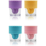 Vastsoon 4 pack manual contact lens washer and storage case front view