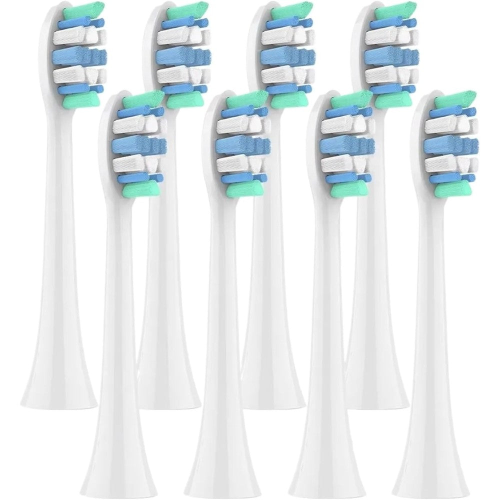 GYMROAD replacement toothbrush heads 8 pack front view for oral hygiene