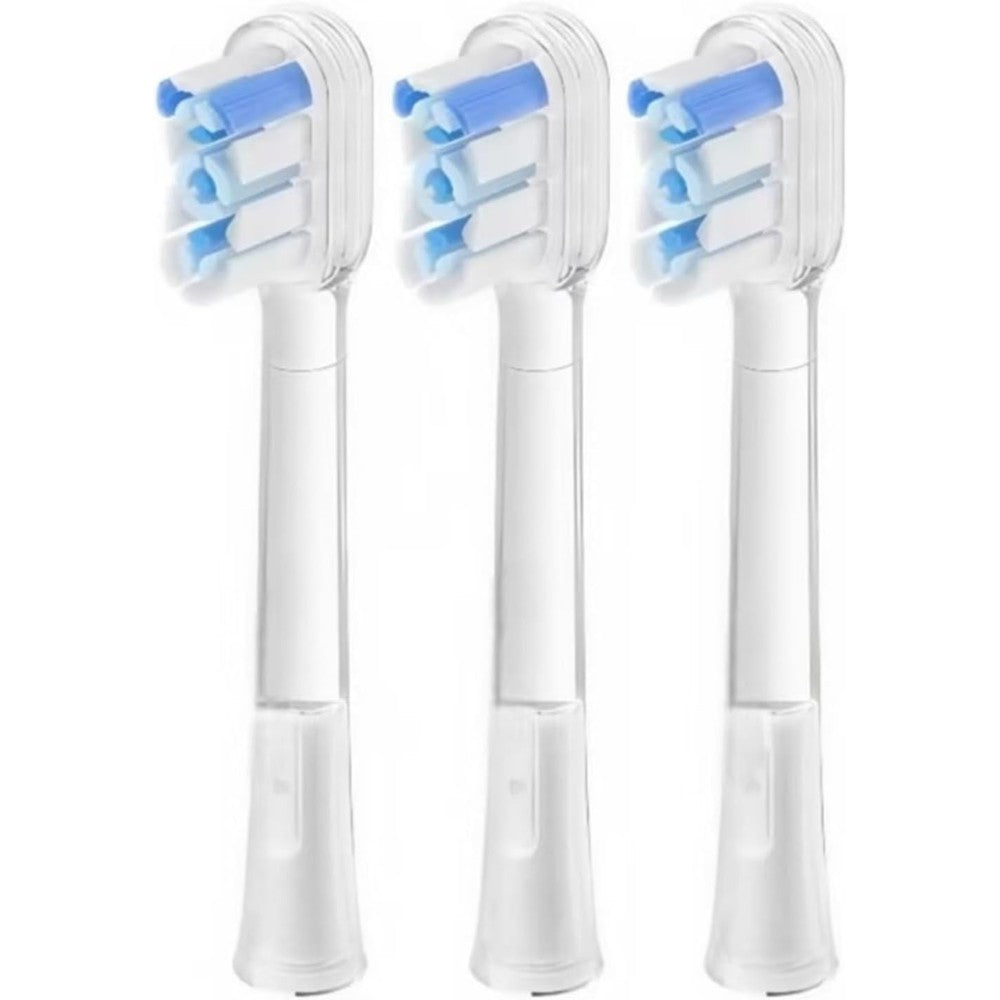 Laifen Wave High Efficiency replacement brush heads 3 pack front view.