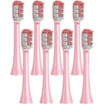 ROAMAN compatible replacement toothbrush heads 8 pack pink front view