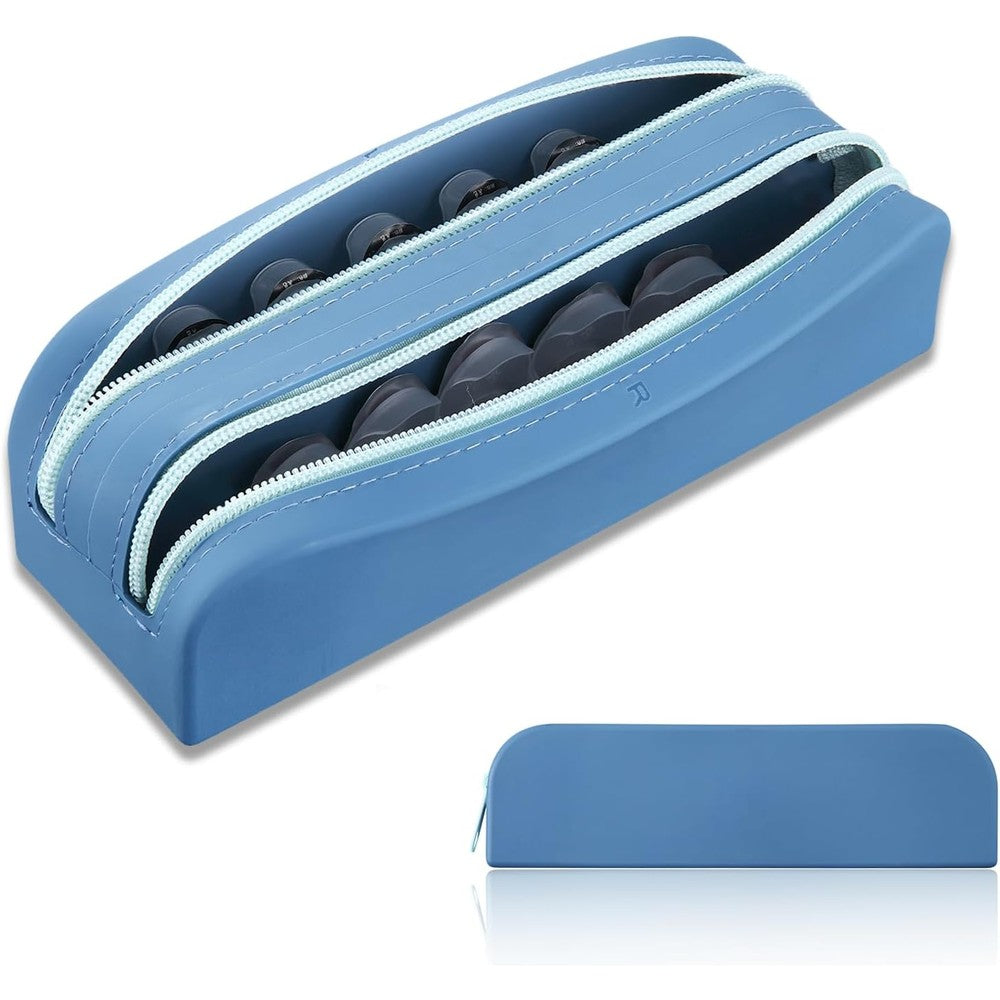 AITIME portable daily contact lens organizer blue front view