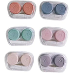 YkuzLx 6 pack colorful contact lens case kit with applicators