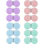 Kmchilj 12-piece colorful contact lens case set front view