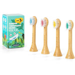 Ponpace Kids Bamboo Electric Toothbrush Replacement Heads front view eco-friendly packaging