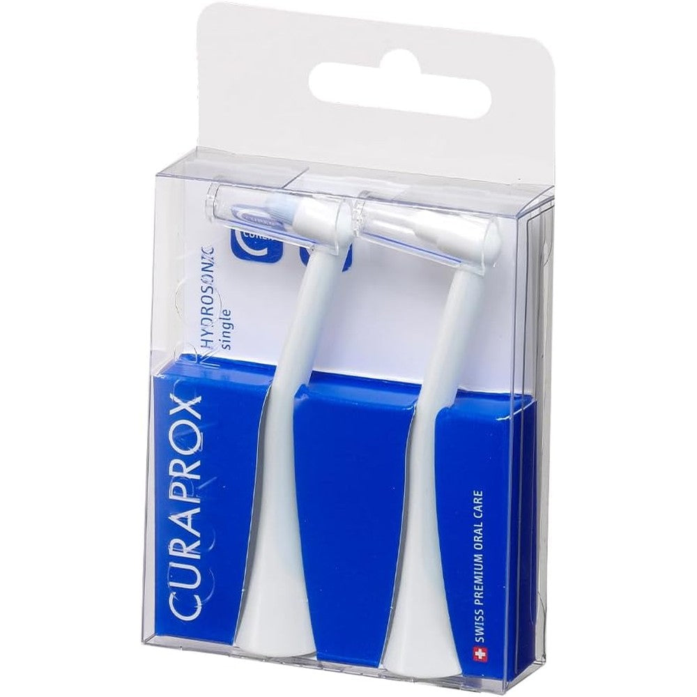 Curaprox Hydrosonic Single Duo replacement brush head front view for orthodontic care