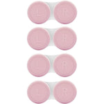 Vastsoon 4 pack pink contact lens cases front view