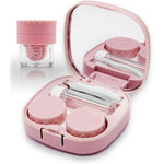 Vastsoon pink contact lens case kit front view