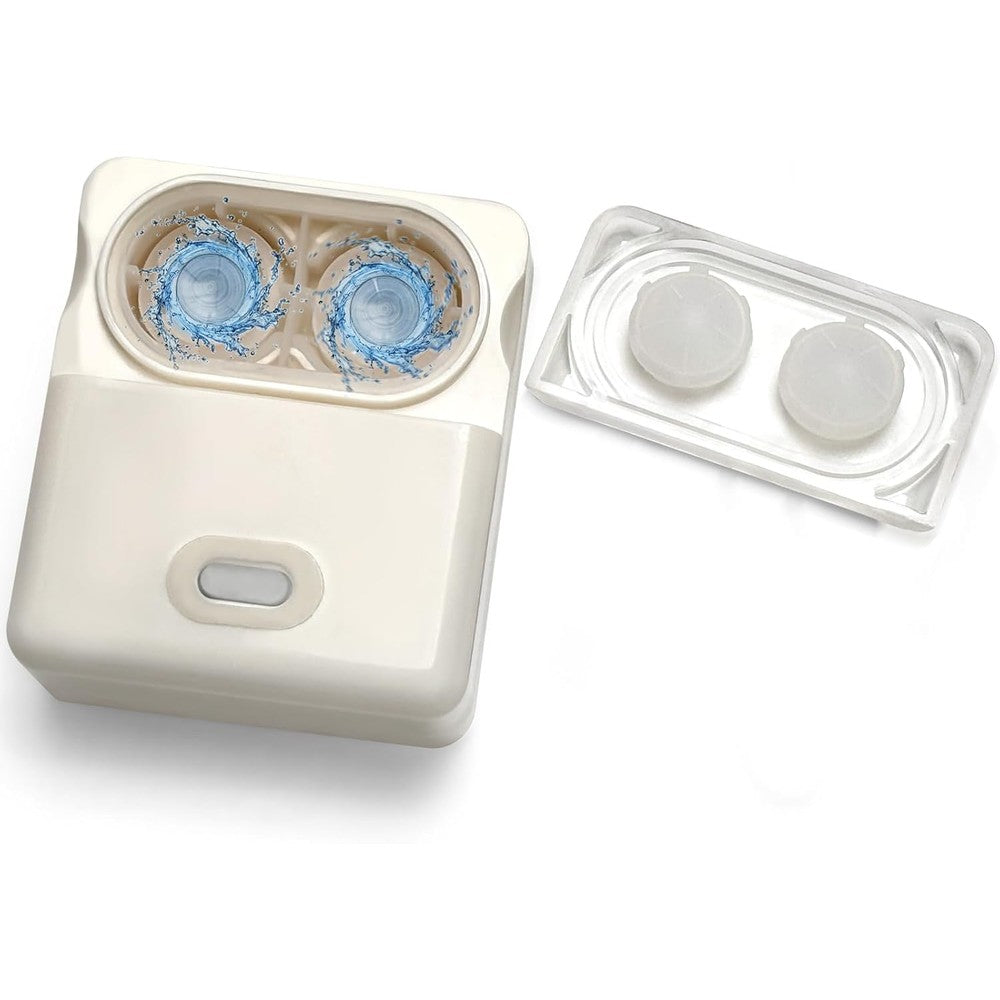 LADYPONYCSC contact lens cleaner machine front view showing compact white automated casing