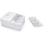 VueSonic rigid gas permeable contact lens cleaning system front view showing portable sonic device