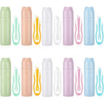Classicseali 10 Piece Contact Lens Applicator Tool front view showing colorful pastel cases with cute bear designs