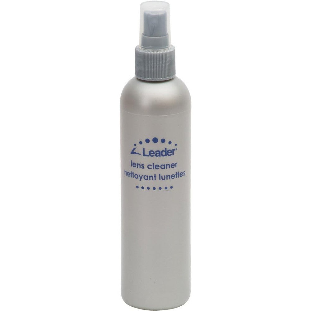 Leader Lens Cleaner front view of the eight fluid ounce pump spray bottle for glasses and screens