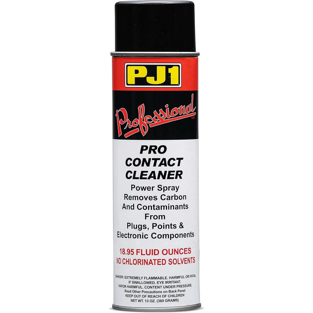 PJ1 Pro Contact Cleaner 13 Ounce aerosol spray can front view for electrical component maintenance.