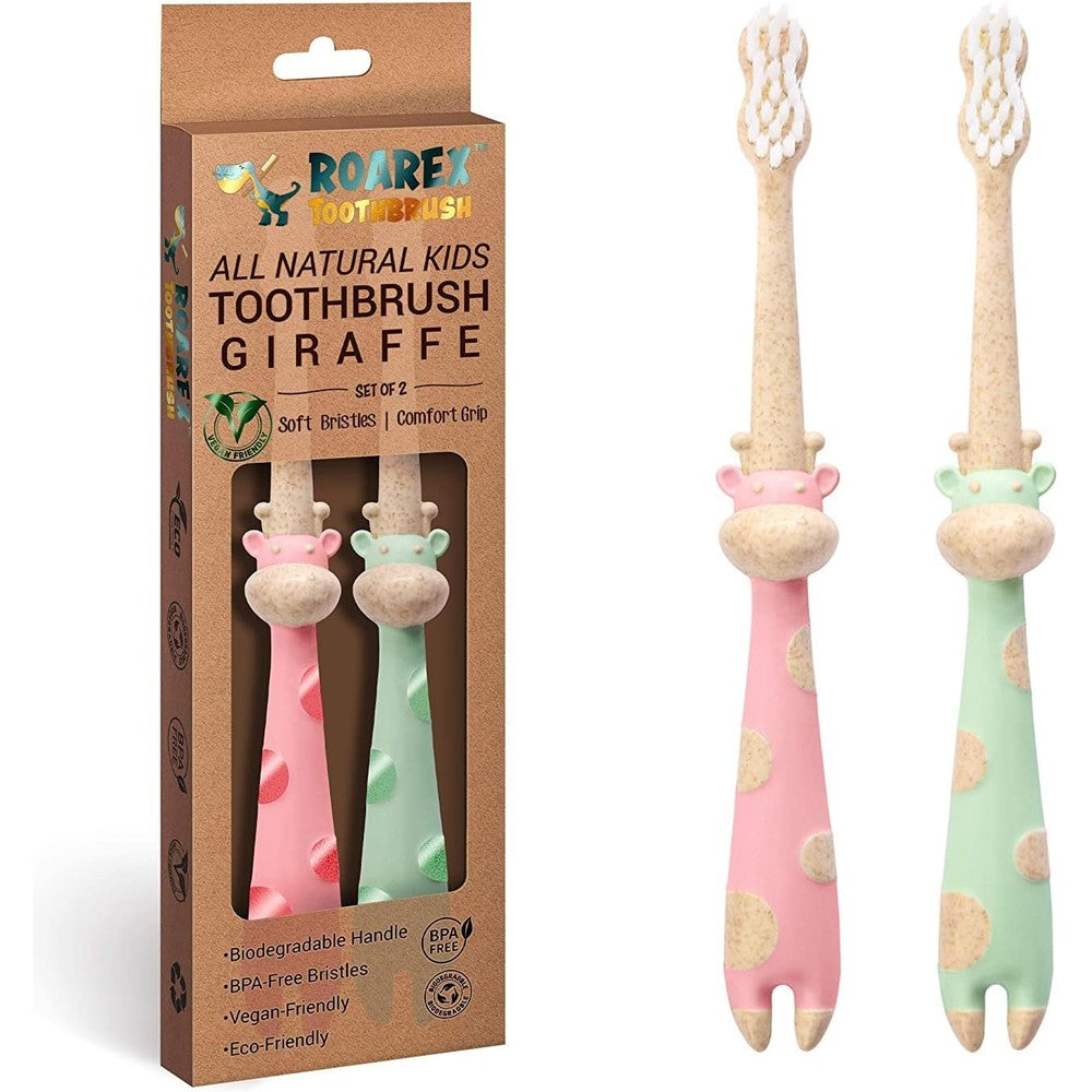 ANPEI ROARex plant-based vegan kids toothbrush front view