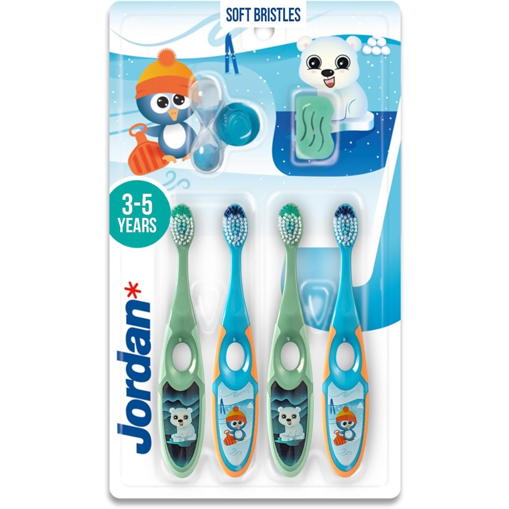 Jordan Step 2 Kids Toothbrush front view authentic imported dental care.