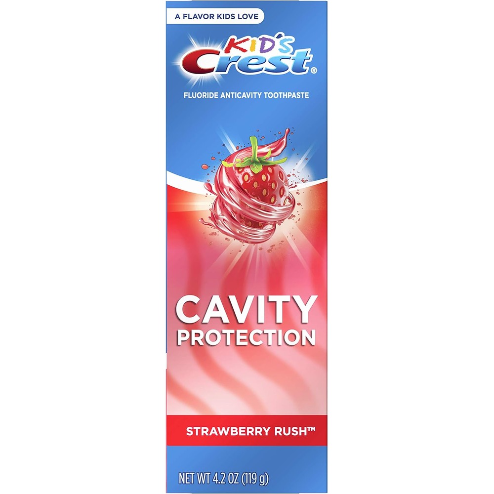 Crest Kid's Cavity Protection Strawberry Rush Toothpaste 4.2 Ounce front view